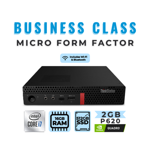Lenovo ThinkStation P330 Tiny Workstation i7-9700T 512GB SSD 16GB RAM 2GB P620 - Windows 11