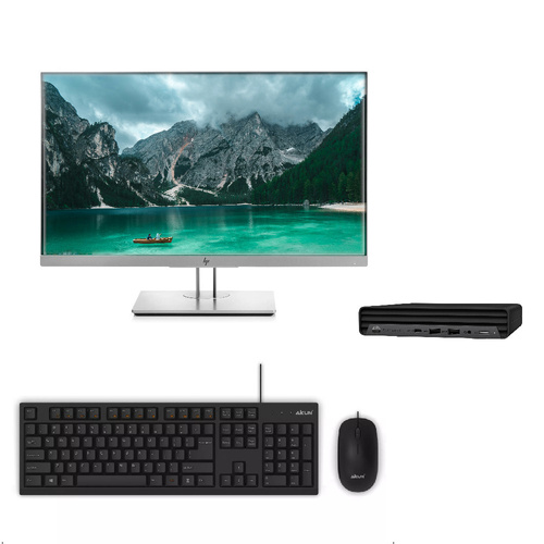 HP 800 G6 Bundle Mini Desktop i5-10500T 6-Core 2.3GHz 8GB RAM 256GB + 24" Monitor