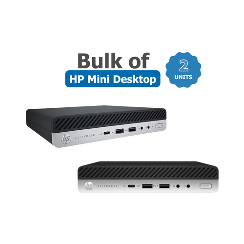 Bulk of 2x HP EliteDesk 800 G5 Mini Desktop i5-9500T Six-Core 2.2GHz 128GB 8GB RAM Windows 11