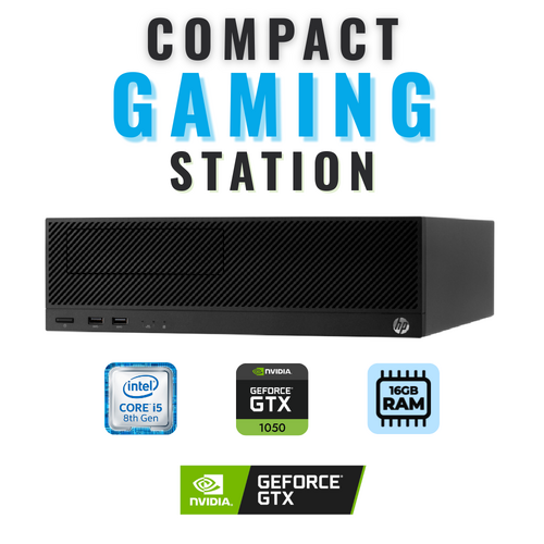 HP Flex Pro-C SFF Gaming Desktop i5-8500 4.1GHz 256GB SSD 16GB RAM 4GB GTX 1050 Windows 11