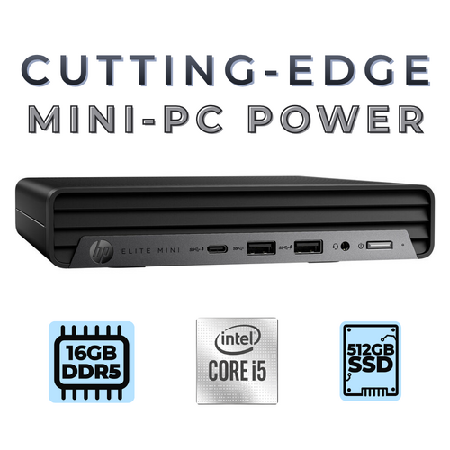 HP Elite Mini 600 G9 Mini Desktop i5-13500T 14-Cores 4.6GHz 512GB SSD 16GB RAM - Windows 11