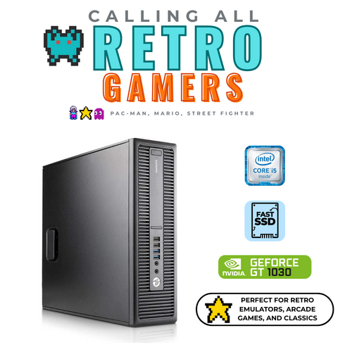 HP 800 G2 Gaming Desktop PC i5-6500 3.2GHz 8GB RAM SSD+500GB 2GB NVIDIA GT1030