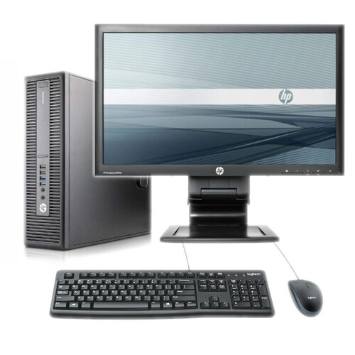 HP 800 G2 SFF Desktop PC i5-6500 3.2GHz 16GB RAM 1TB SSD Wi-Fi + 24" FHD Monitor