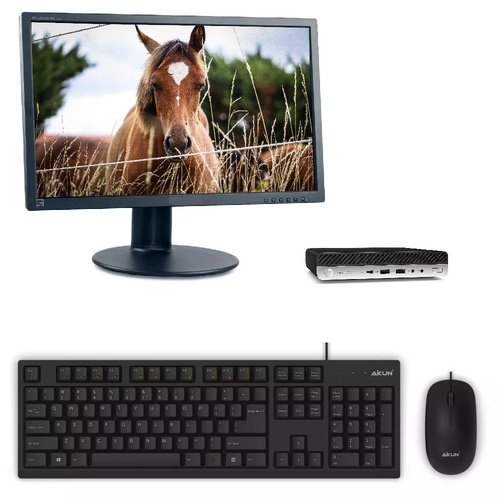 HP ProDesk 600 G4 Bundle Desktop Mini i5-8500T 2.1GHz 256GB 16GB RAM + 22" Monitor