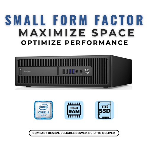 HP EliteDesk 800 G2 SFF Desktop Computer i5-6500 3.6GHz 16GB RAM 1TB SSD W10P