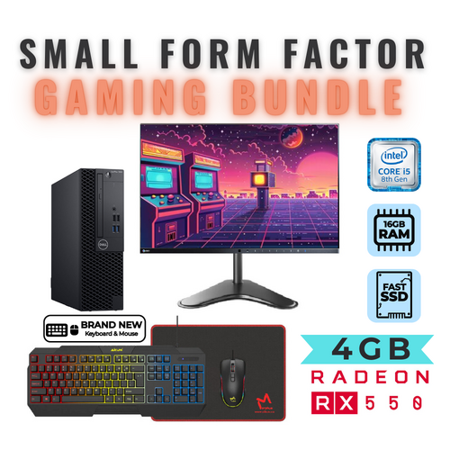 Dell OptiPlex 3060 SFF Gaming Desktop Bundle i5-8500 256GB 16GB RAM 4GB RX 550 Windows 11