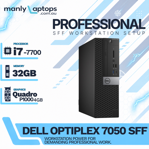 Dell OptiPlex 7050 SFF Desktop PC i7-7700 4.2GHz 32GB RAM 512GB 4GB Quadro P1000 - Windows 11