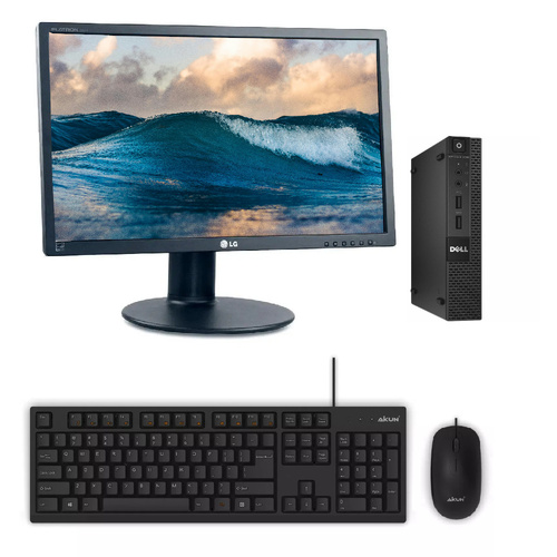 Dell 9020M Micro Bundle Desktop i5-4590T 8GB RAM 256GB SSD Wi-Fi + 24" Monitor