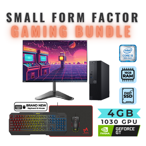 Dell OptiPlex 3070 SFF Gaming Desktop Bundle i5-9500 256GB 16GB RAM 4GB GT1030 Windows 11
