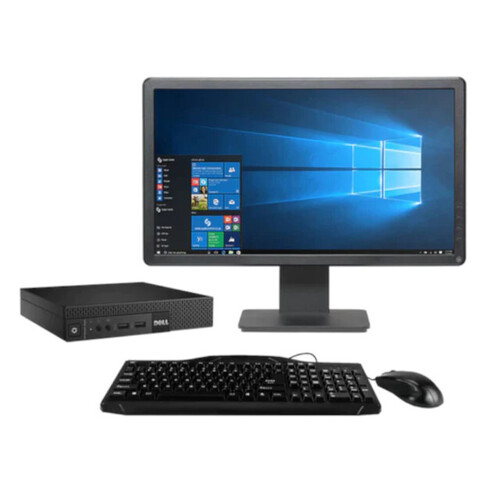 Dell 3060 Micro Desktop Bundle i5-8400T Six-Core 3.3GHz 480GB 8GB RAM + 22" Monitor Display