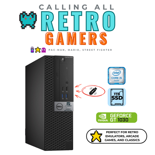 Dell 3040 SFF Entry-Level Gaming Desktop i5-6500 3.2GHz 8GB 1TB SSD 2GB GT1030