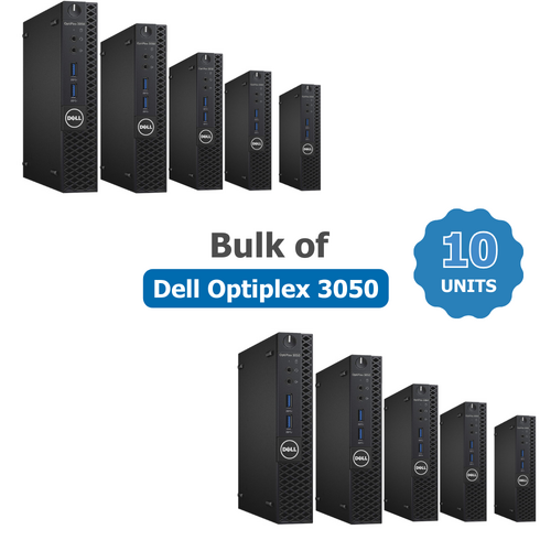 Bulk of 10x Dell OptiPlex 3050 Micro Desktop i3-6100T 3.20GHz 128GB 4GB RAM Windows 10