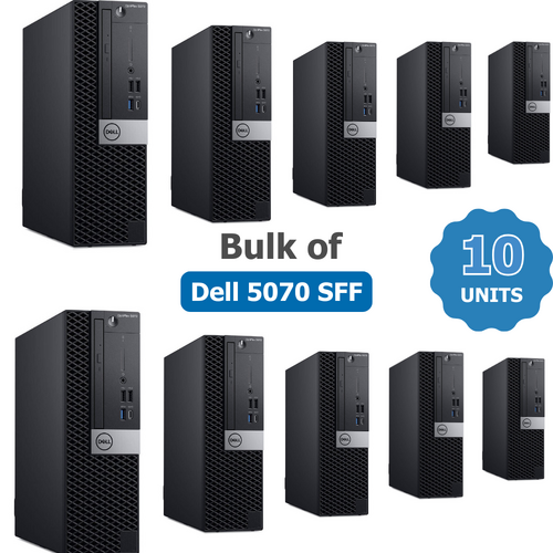 Bulk of 10x Dell OptiPlex 5070 SFF Desktop i7-9700 8-cores 3.00GHz 1TB 32GB RAM