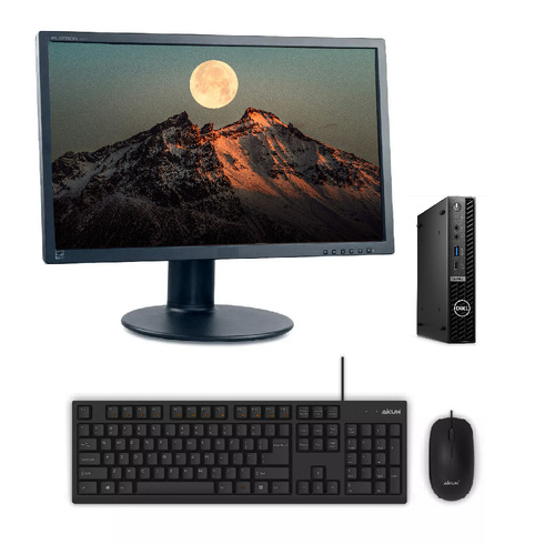 Dell 7010 Bundle Micro Desktop i5-13500T (14-cores) 256GB 16GB RAM + 24" Monitor