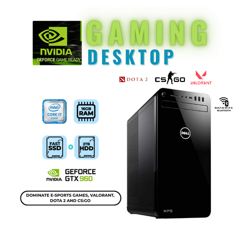 Dell XPS 8910 Gaming Desktop i7-6700 3.4GHz 256GB 16GB RAM 2GB GTX960 Windows 11