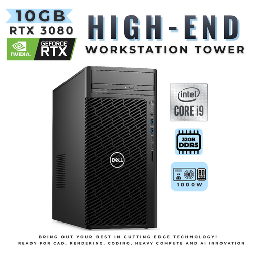 Dell Precision 3660 Workstation i9-12900K 16-Cores 32GB RAM 10GB RTX 3080 1000W PSU Windows 11
