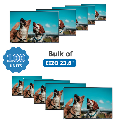 Bulk of 100x EIZO EV2450 FlexScan 23.8" Full HD Slim Frameless PC Monitor Display (NO STAND)