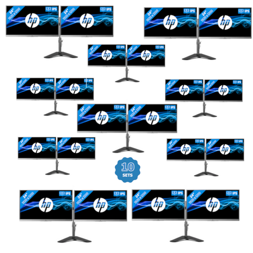 Bulk of 10x Dual HP Elite E243i 24" Monitor + articulating stand | Collection Only!