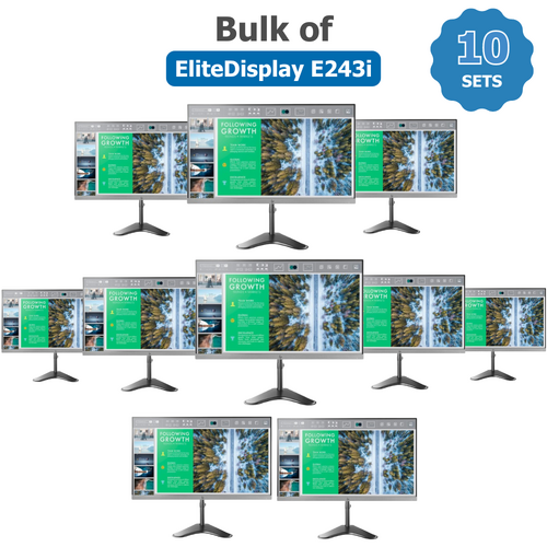 Bulk of 10x HP EliteDisplay E243i 24-inch IPS Monitor Display WUXGA (1920 x 1200) LED backlight