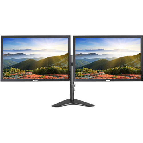 Dual Dell P2210t 22" Widescreen Monitor + articulating dual display mount (Grade B)