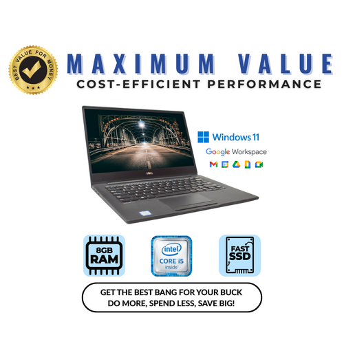 Dell 13.3" Windows 11 Laptop Intel i5 6th-Gen 128GB SSD 8GB RAM - Cheap Laptop!