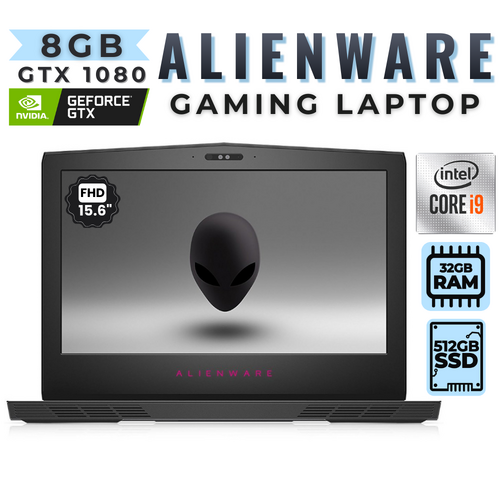 Alienware 15 R4 FHD Gaming Laptop i9-8950HK 6-Cores 512GB 32GB RAM 8GB GTX 1080 Windows 11