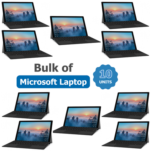 Bulk of 10x Microsoft Surface Pro 4 2-in-1 i5-6300U 2.4GHz 256GB 8GB RAM Windows 11 + Keyboard