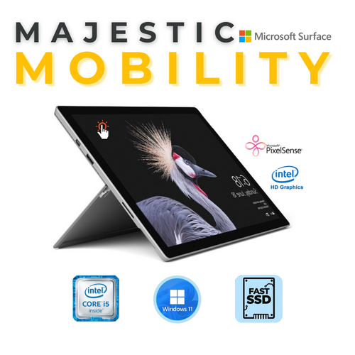 Microsoft Surface Pro 4 Silver Tablet 12" i5-6300U 8GB RAM 256GB SSD Windows 11