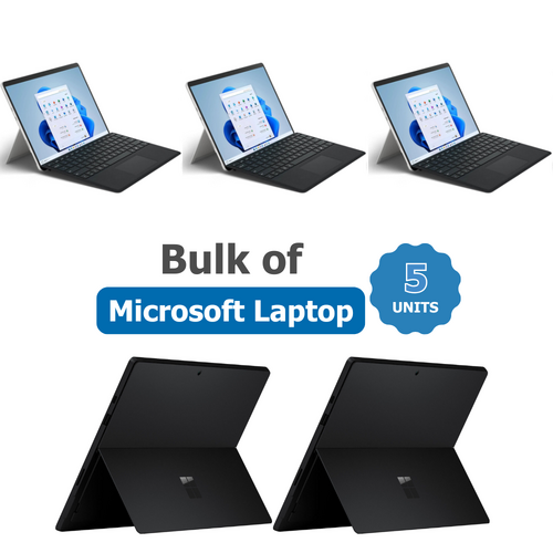 Bulk of 5x Microsoft Surface Pro 7+ 12" 2-in-1 Laptop, i7-1165G7 256GB 16GB RAM Windows 11