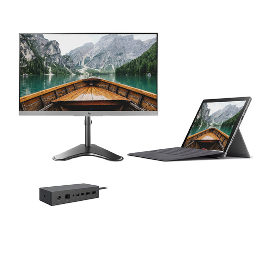 Microsoft Surface Pro 7 Bundle 12" Laptop i7-1065G7 3.9GHz 256GB 16GB RAM + Dock + 24" Monitor