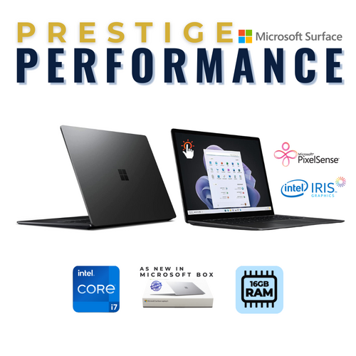 Microsoft Surface Laptop 5 (1951) 13" Black i7-1265U 256GB 16GB RAM Windows 11 - Original Box