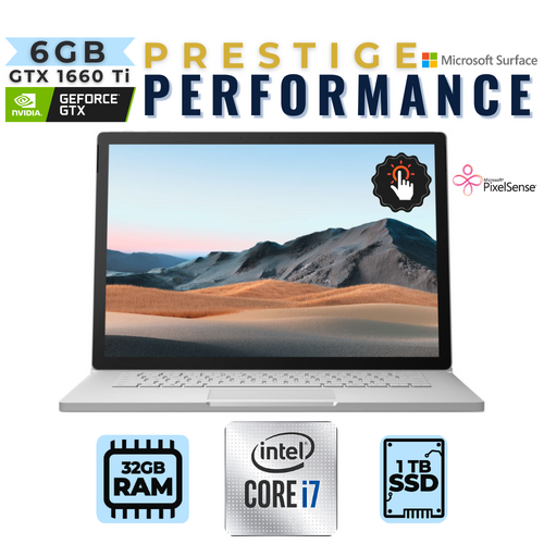 Microsoft Surface Book 3 15" 2-in-1 Laptop i7-1065G7 1TB 32GB RAM 6GB GTX 1660Ti Windows 11
