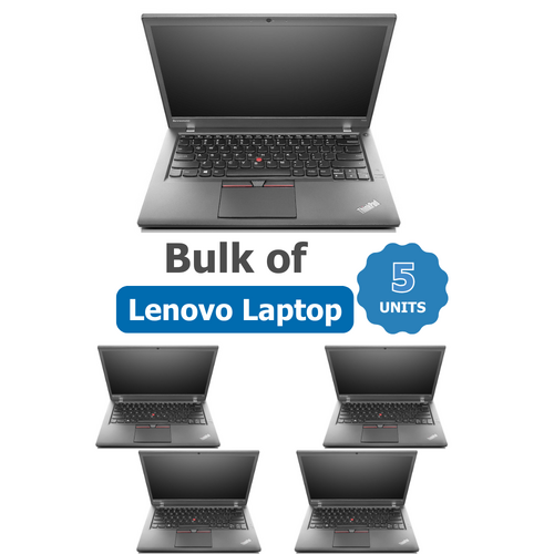 Bulk of 5x Lenovo ThinkPad T450s 14" HD+ Laptop PC i5-5300U 2.9GHz 8GB RAM 128GB SSD
