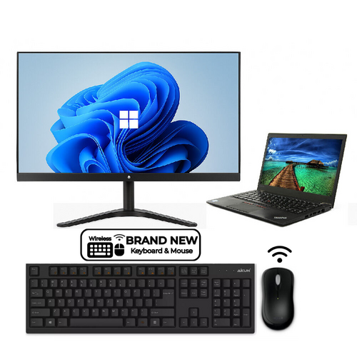 Lenovo ThinkPad T460s 14" Bundle Laptop i5-6300U 2.4GHz 8GB RAM 256GB + 24" Slim Monitor