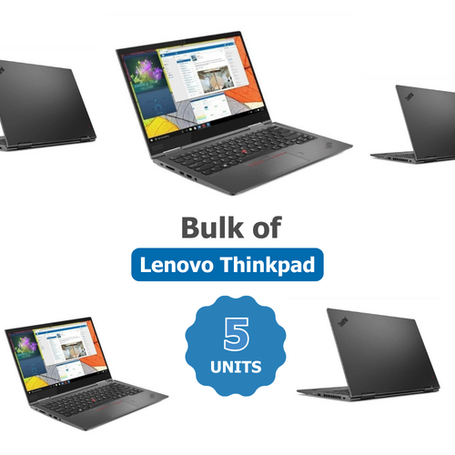 Bulk of 5x Lenovo X1 Yoga Gen 5. 2-in-1 Laptop i7-10610U 4.90GHz 1TB 16GB RAM 4G LTE