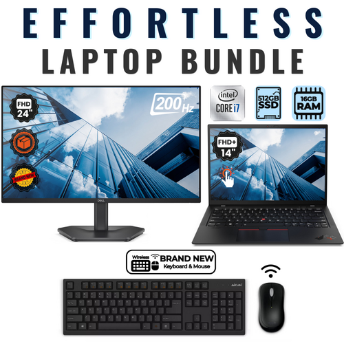 Lenovo ThinkPad X1 Carbon 9th Gen Laptop Bundle i7-1185G7 512GB + NEW 24" 200Hz Monitor