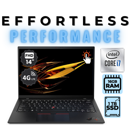 Lenovo ThinkPad X1 Carbon 9th Gen Touch Laptop i7-1185G7 1TB SSD 16GB RAM 4G LTE