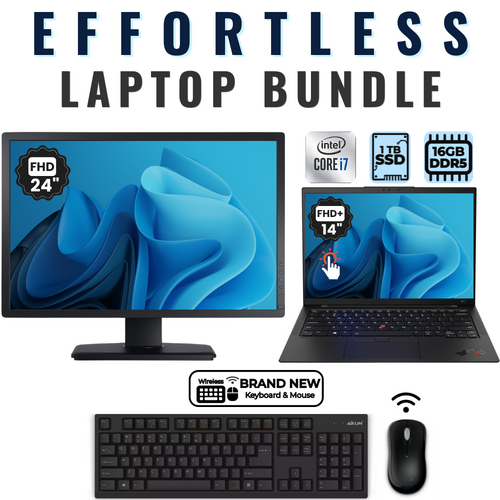 Lenovo ThinkPad X1 Carbon 10th Gen 14" Laptop Bundle i7-1265U 1TB 16GB RAM + 24" Monitor