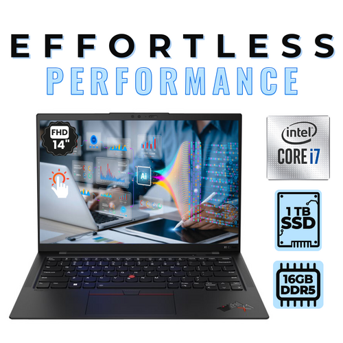 Lenovo ThinkPad X1 Carbon 10th Gen. 14" Laptop i7-1265U 10-Core 1TB SSD 16GB RAM Touchscreen Windows 11
