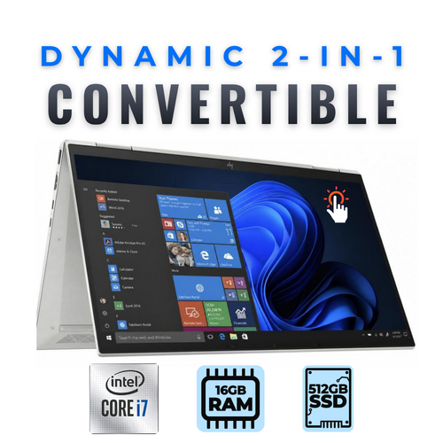 HP EliteBook x360 1030 G7 13" 2-in-1 Laptop i7-10710U 512GB SSD 16GB RAM 4G LTE Windows 11
