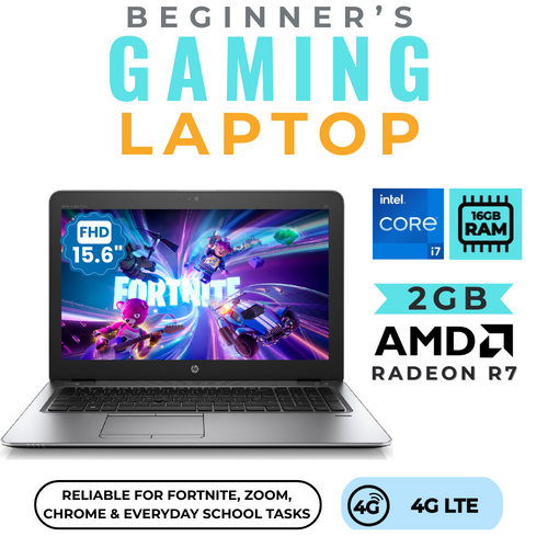 HP 850 G4 15.6" FHD Entry Gaming Laptop i7-7600U 2.8GHz 512GB 16GB RAM 4G LTE Radeon R7