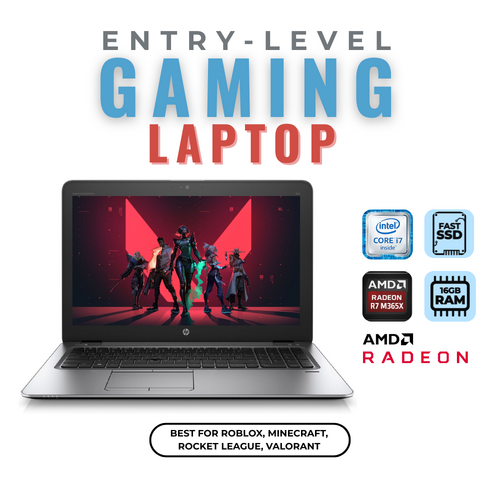 HP Elitebook 850 G3 15" Entry Level Gaming Laptop i7-6500U 16GB RAM 256GB SSD 1GB Radeon M365x