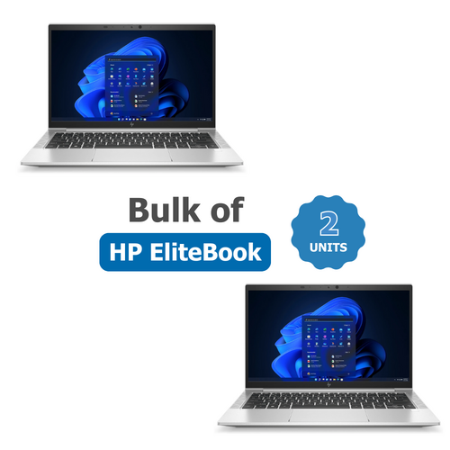 Bulk of 2x HP Elitebook 830 G8 13.3" Laptop i5-1145G7 256GB 16GB RAM Windows 11