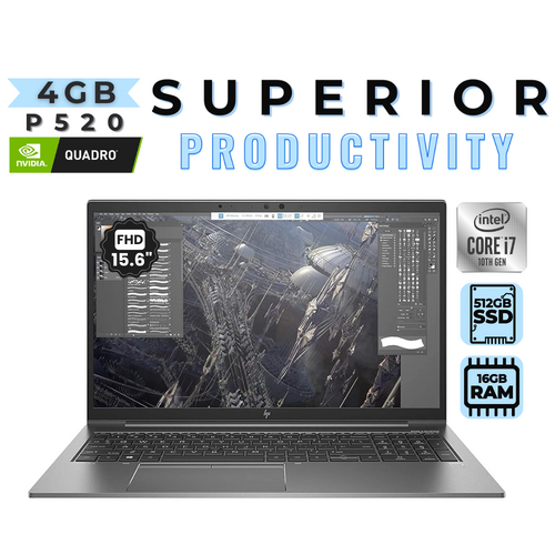 HP ZBook Firefly 15" G7 Workstation Laptop i7-10510U 512GB 16GB RAM 4GB Quadro P520 Windows 11