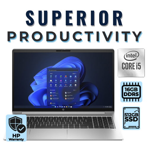 HP ProBook 450 G10 15" FHD Laptop i5-1334U 10-Core 512GB SSD 16GB RAM Windows 11 - WTY Apr 2027