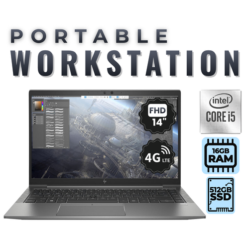 HP ZBook Firefly 14" G8 Laptop i5-1135G7 4.20GHz 512GB 16GB RAM 4G LTE Windows 11 - Mobile Workstation