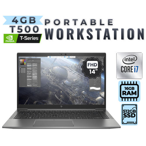 HP ZBook Firefly G8 14" FHD Laptop i7-1165G7 512GB SSD 16GB RAM 4GB Quadro T500 - Mobile Workstation