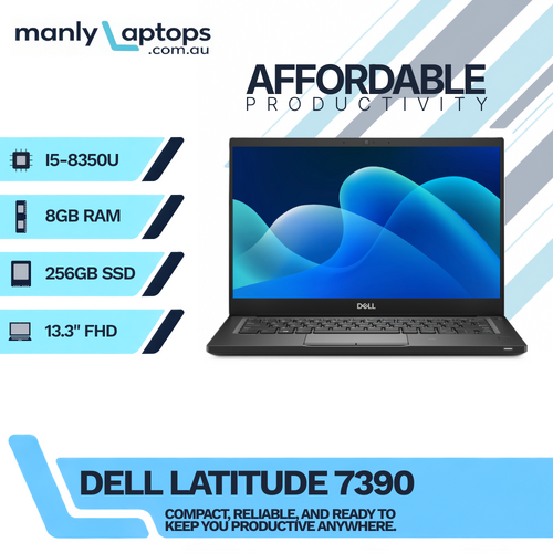 Dell Latitude 7390 13.3" FHD Laptop i5-8350U 3.6GHz 8GB RAM 256GB SSD Windows 11