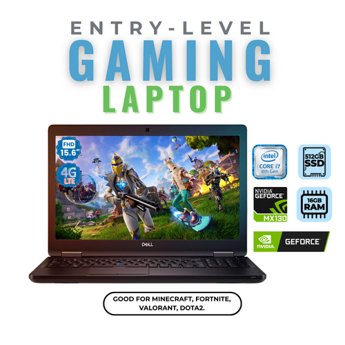 Dell Latitude 5590 15" Entry-Level Gaming Laptop i7-8650U 512GB 16GB RAM 2GB MX130 4G LTE Windows 11