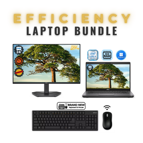 Dell Latitude 5400 14" FHD Laptop Bundle i5-8265U 16GB 256GB SSD + NEW 24" Monitor - Windows 11
